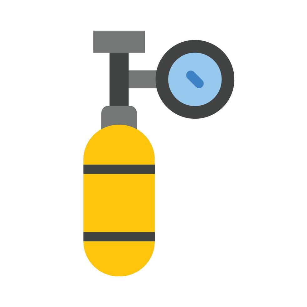 Oxygen Tank Flat Icon vector