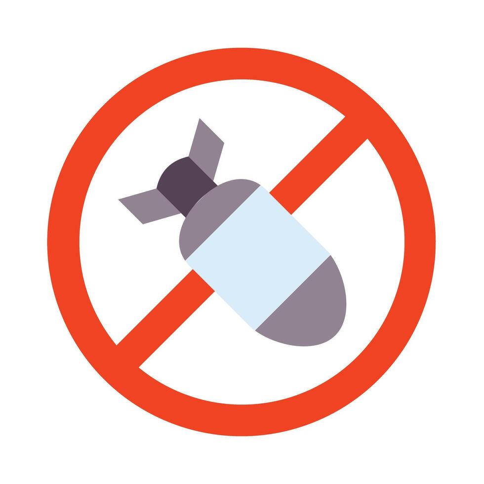 No War Flat Icon vector