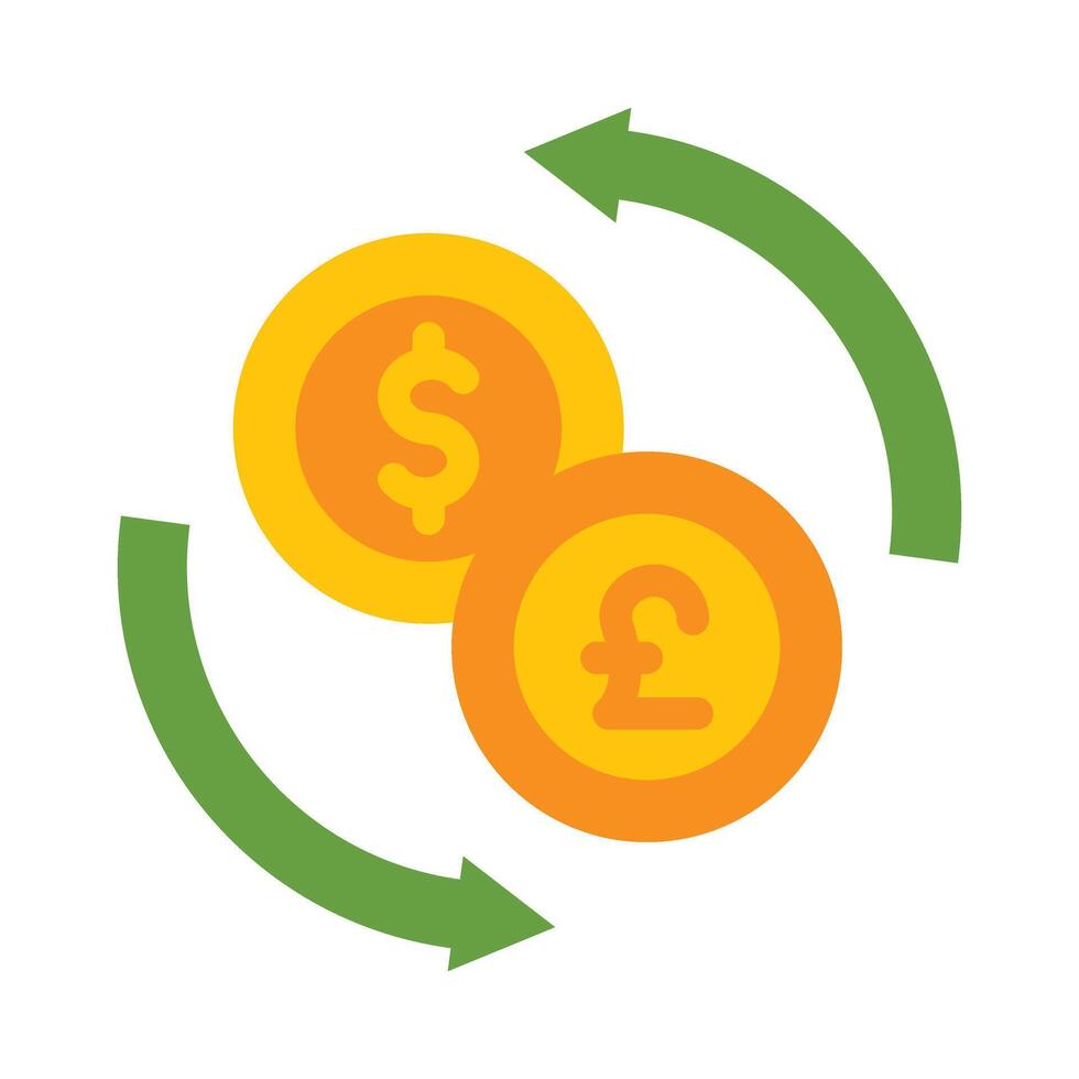 Currency Exchange Flat Icon vector