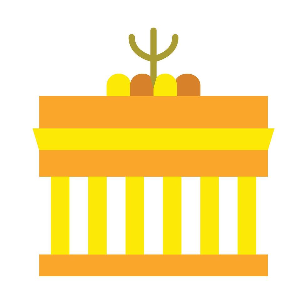 Brandenburg Gate Flat icon vector