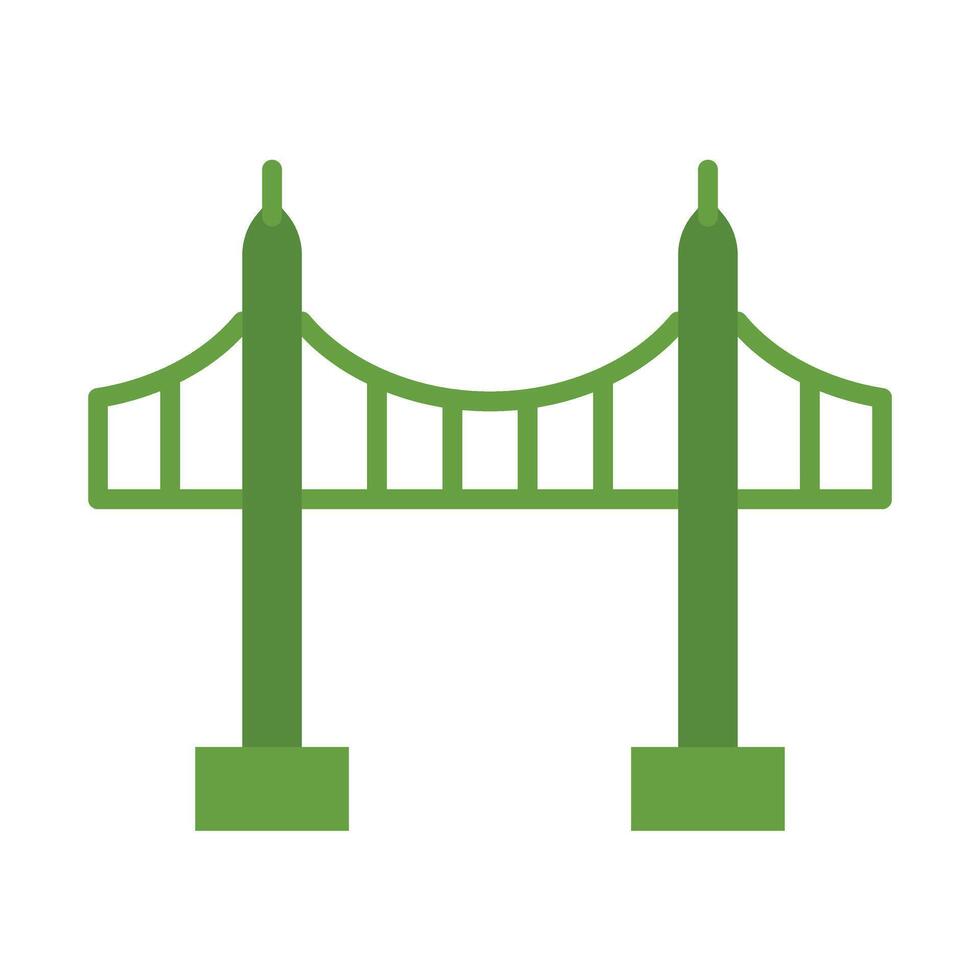 Vincent Thomas Bridge Flat icon vector