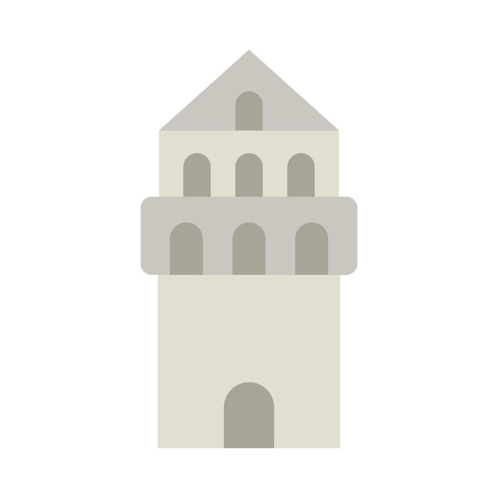 Galata Tower Flat icon vector