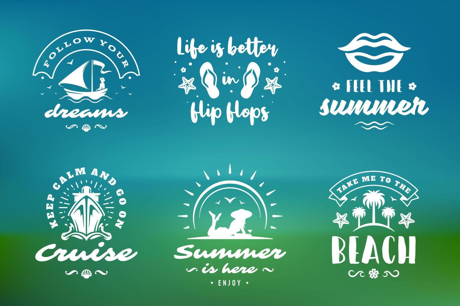 Summer holidays typography inspirational quotes or sayings design vector