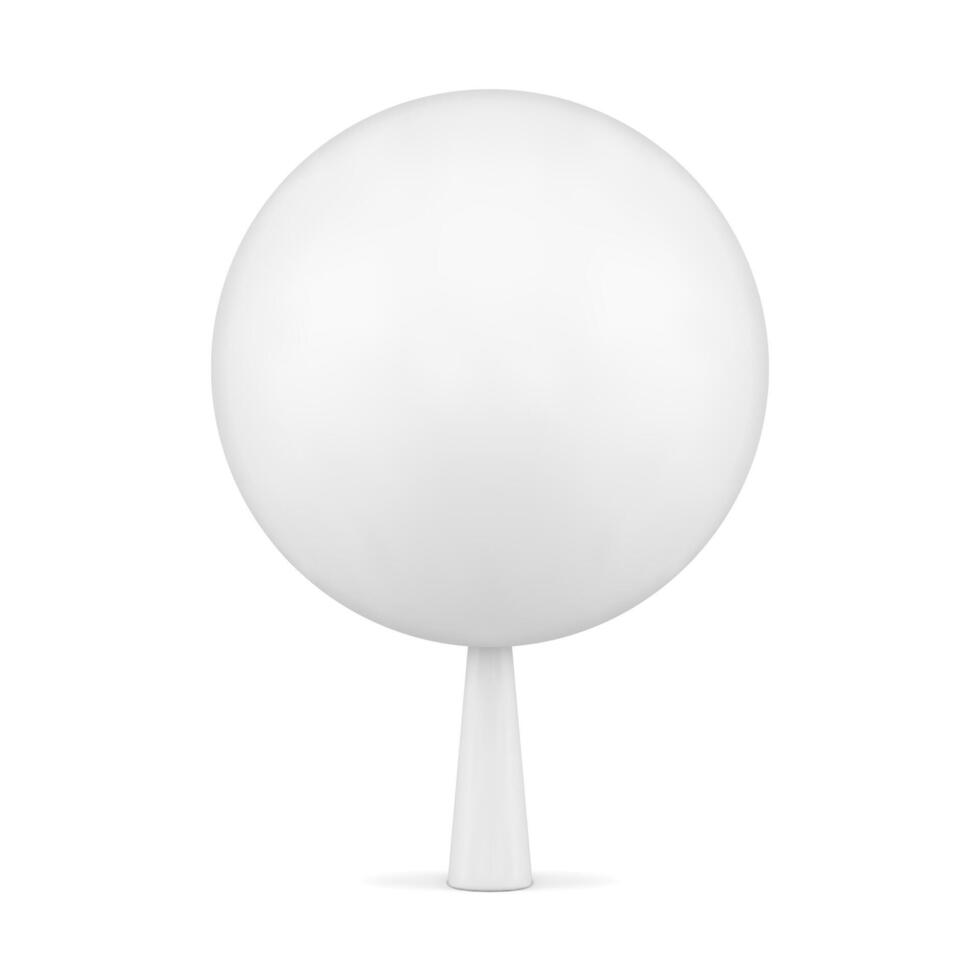 White glossy tree 3d icon illustration vector