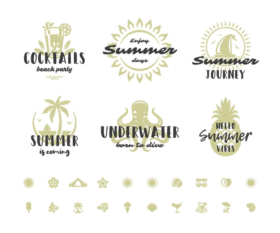Summer holidays typography inspirational quotes or sayings design vector
