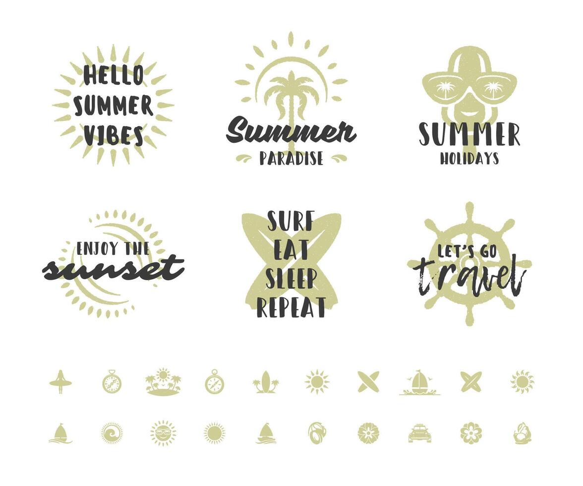 Summer holidays typography inspirational quotes or sayings design vector