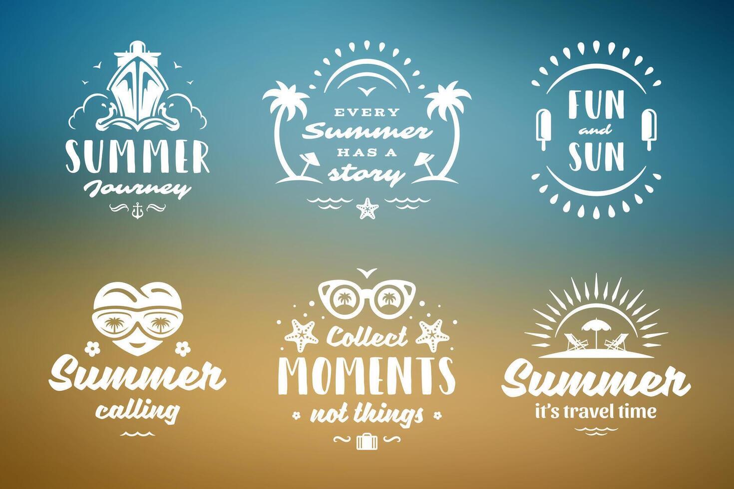 Summer holidays typography inspirational quotes or sayings design vector