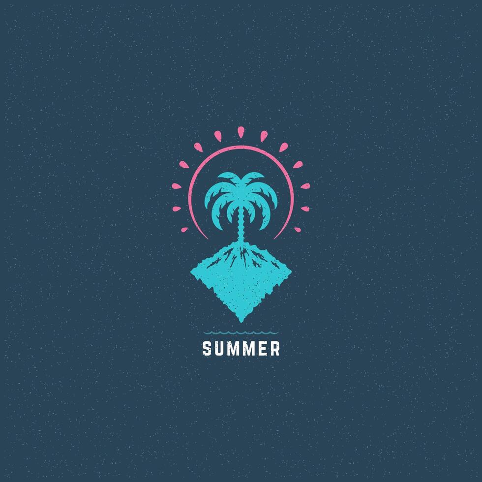Summer holidays label or badge typography slogan design vector