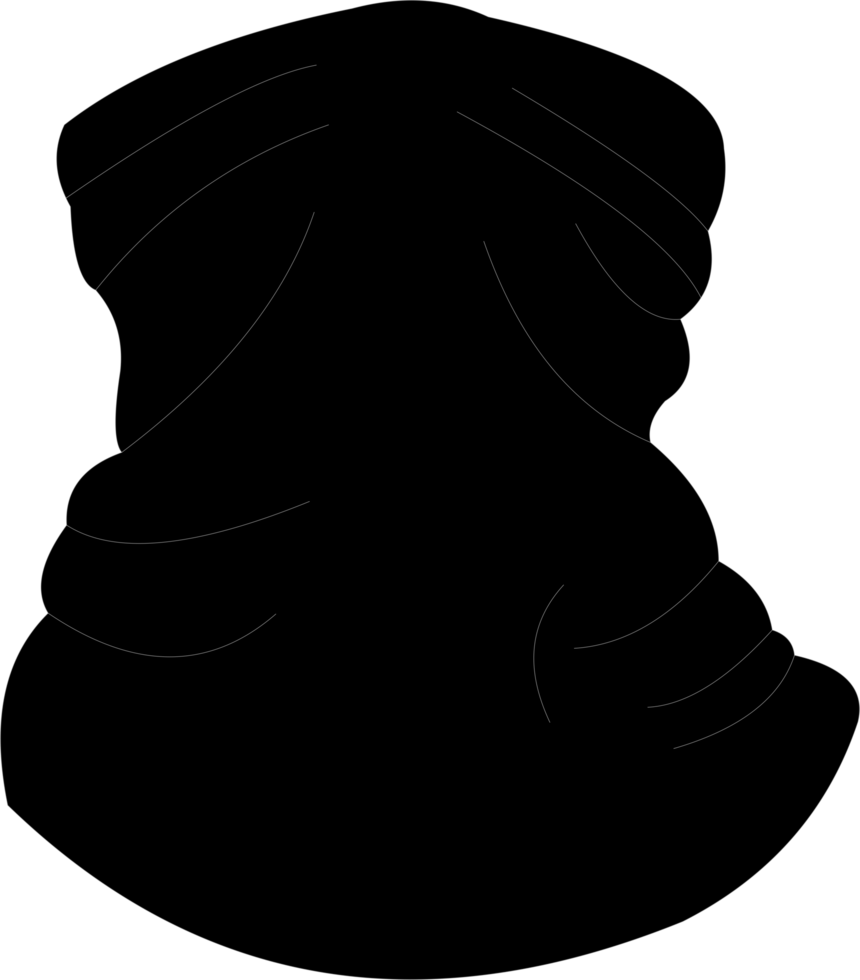 Buff mask black color png