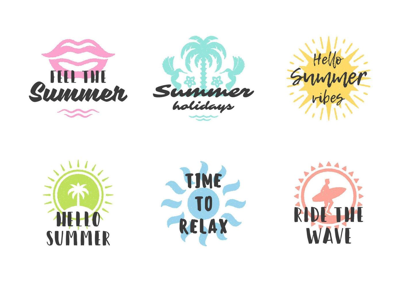 Summer holidays typography inspirational quotes or sayings design vector
