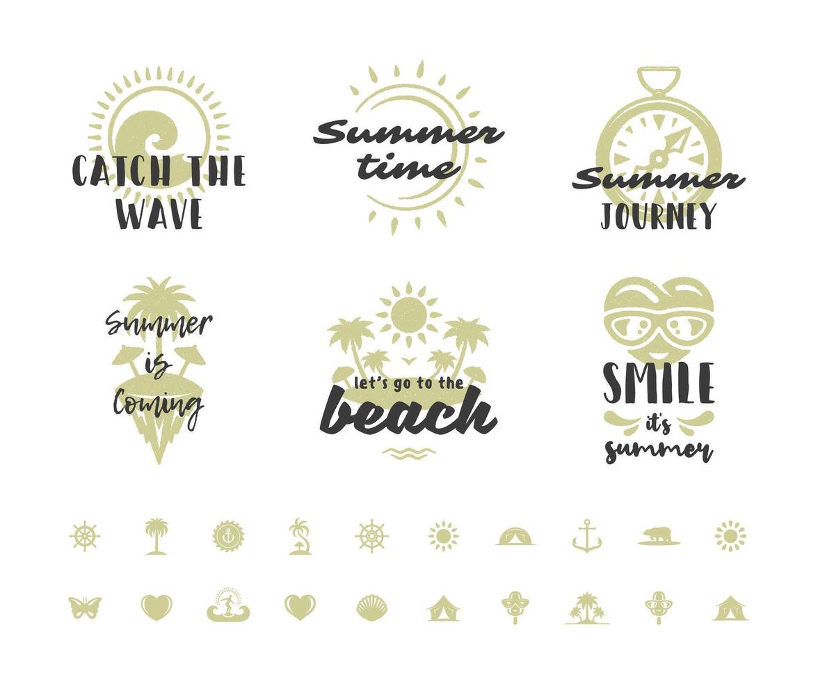 Summer holidays typography inspirational quotes or sayings design vector