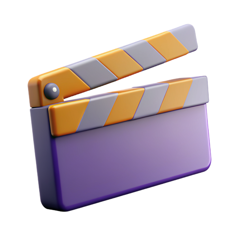 Clapperboard Cinema 3d Object png