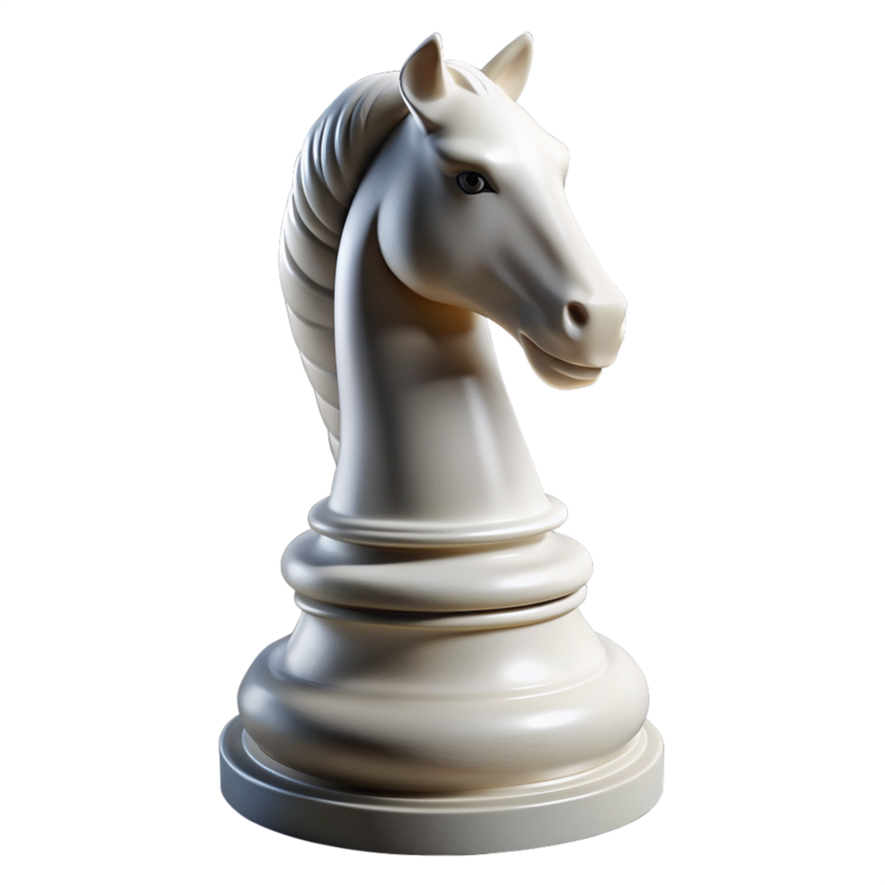 White Knight Chess Piece 3d Item png