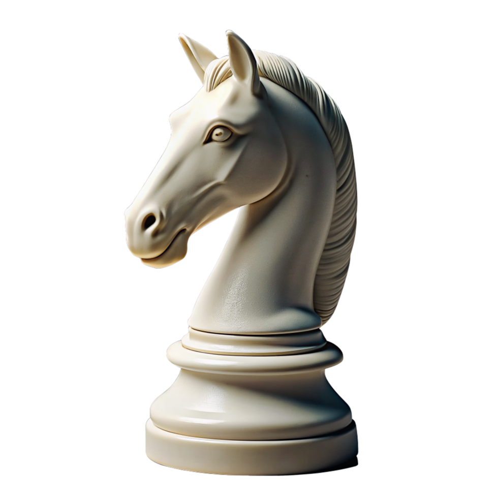 White Knight Chess Piece 3d Object png