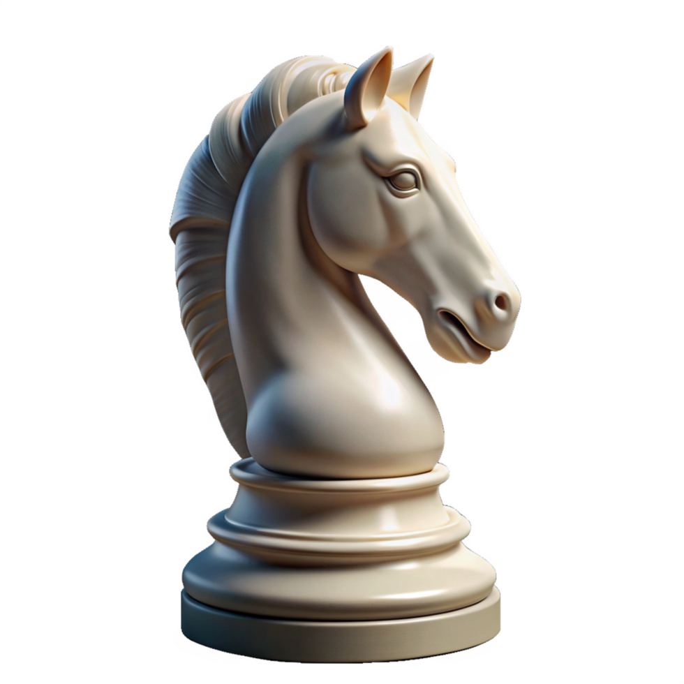 White Knight Chess Piece 3d Graphic png