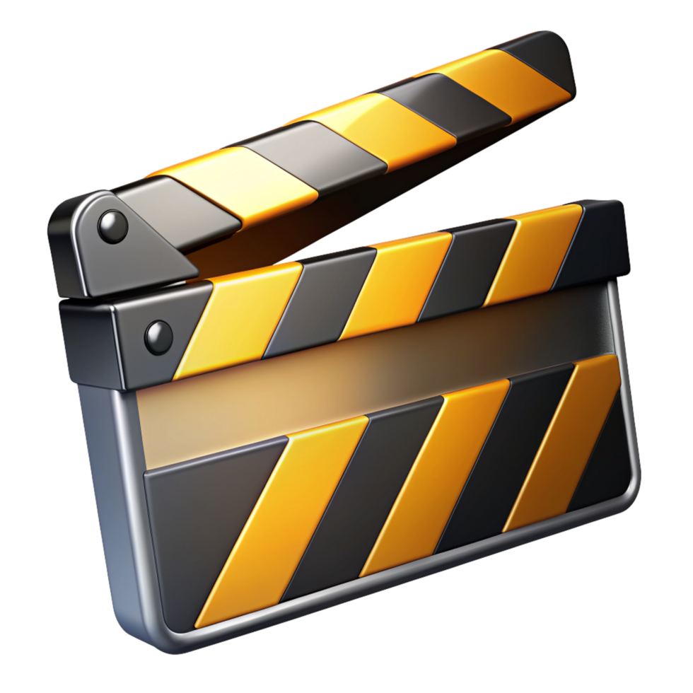 Realistic Clapperboard Cinema 3d Image png