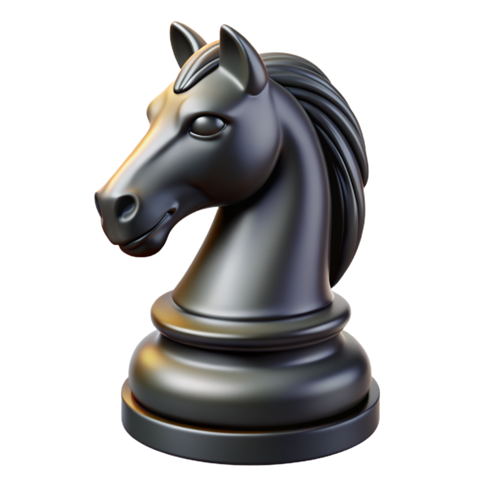 Black Knight Chess Piece 3d Item png