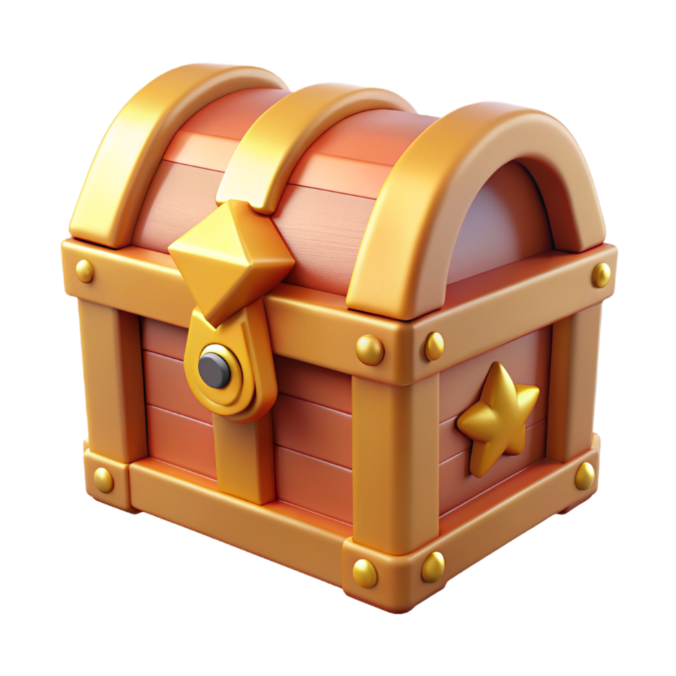 Treasure Chest 3d Object png