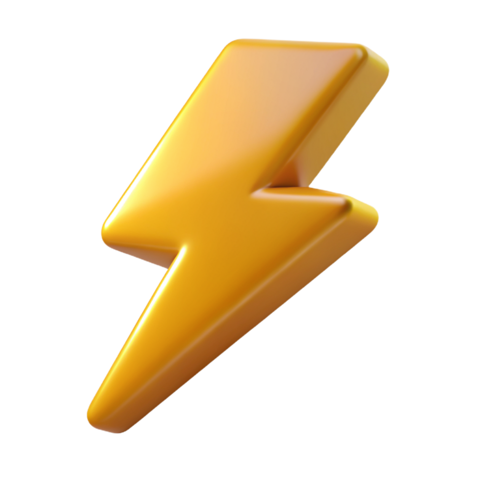 Thunder Bolt 3d Symbol png