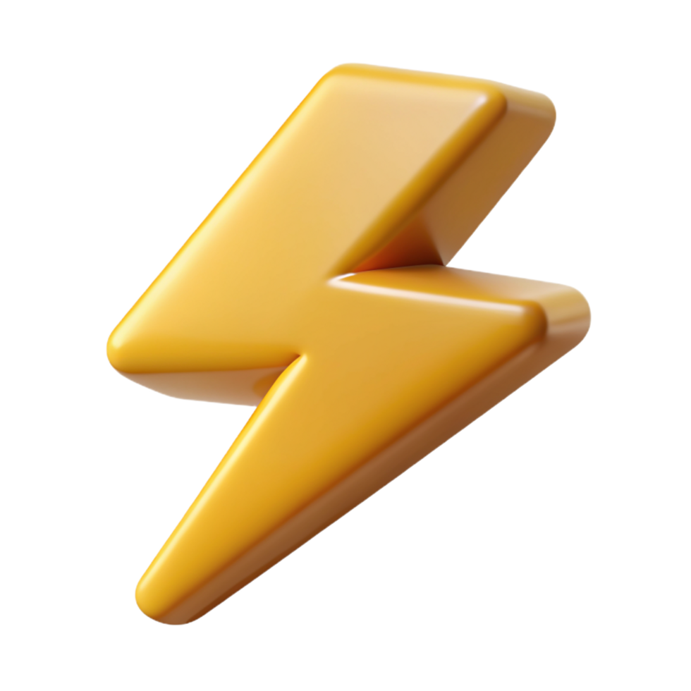 Thunder Bolt 3d Render png