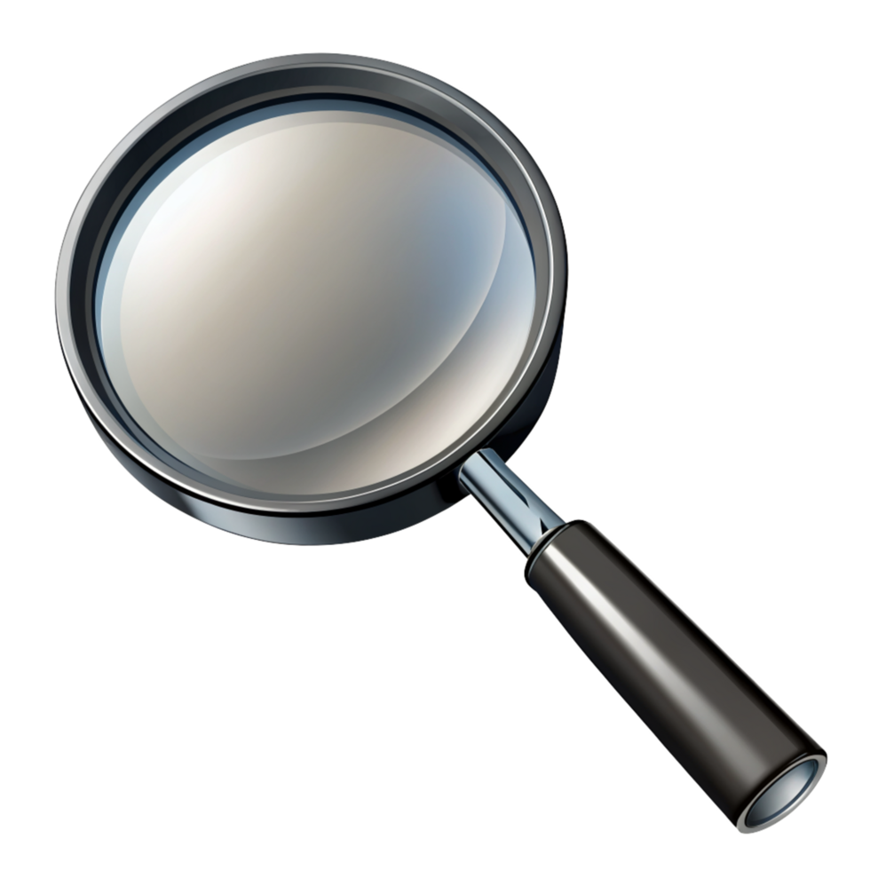 Realistic Magnifying Glass 3d Illustration png