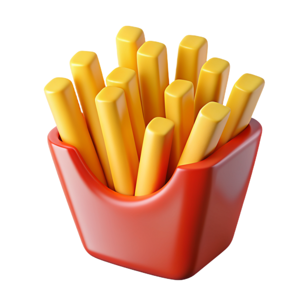 French Fries Snack 3d Design png