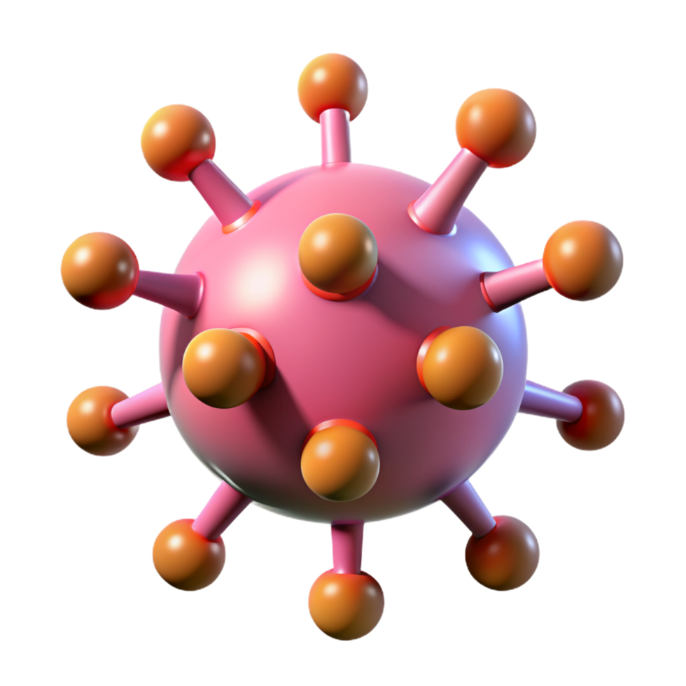Virus Bacteria 3d Render png