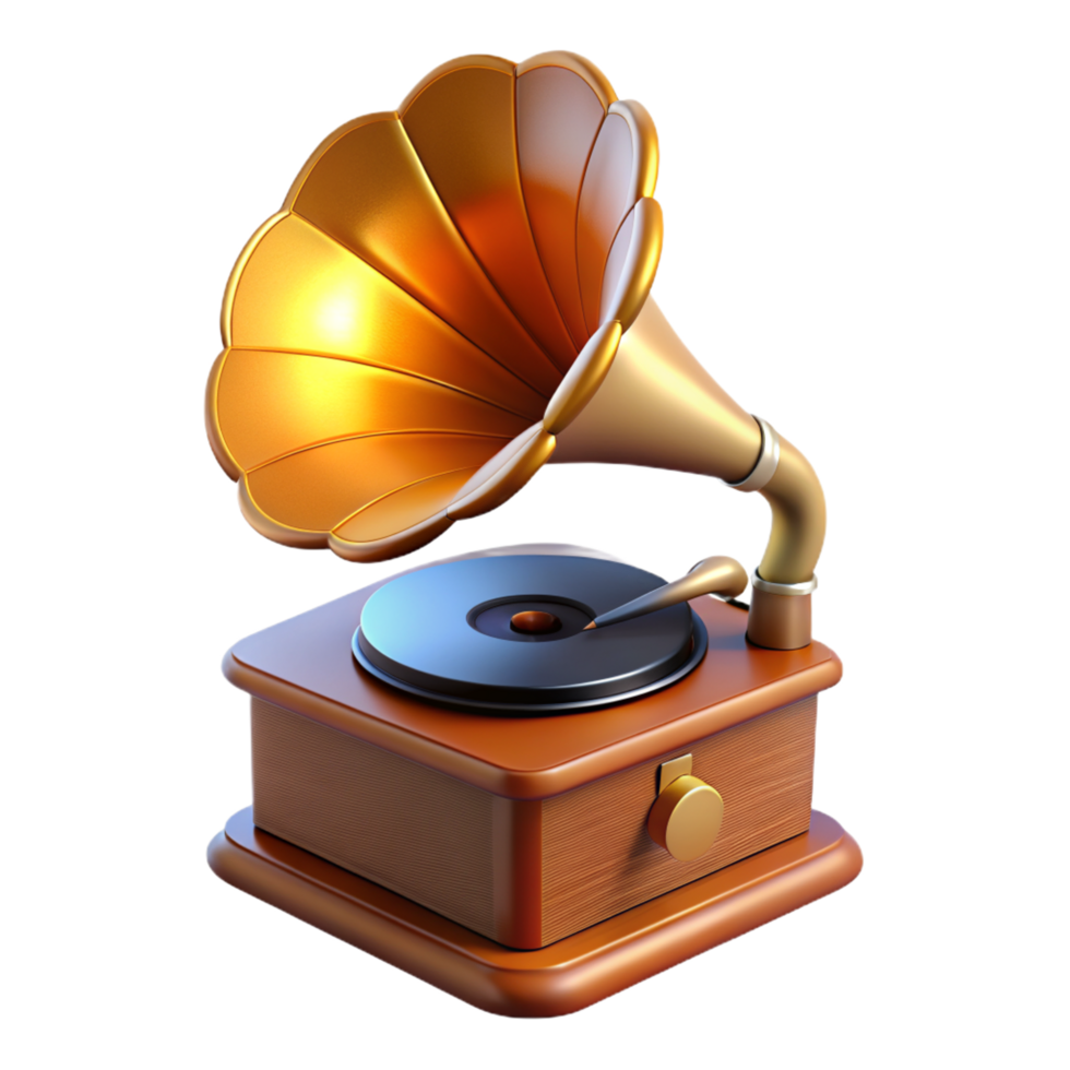 Gramaphone Vinyl 3d Image png