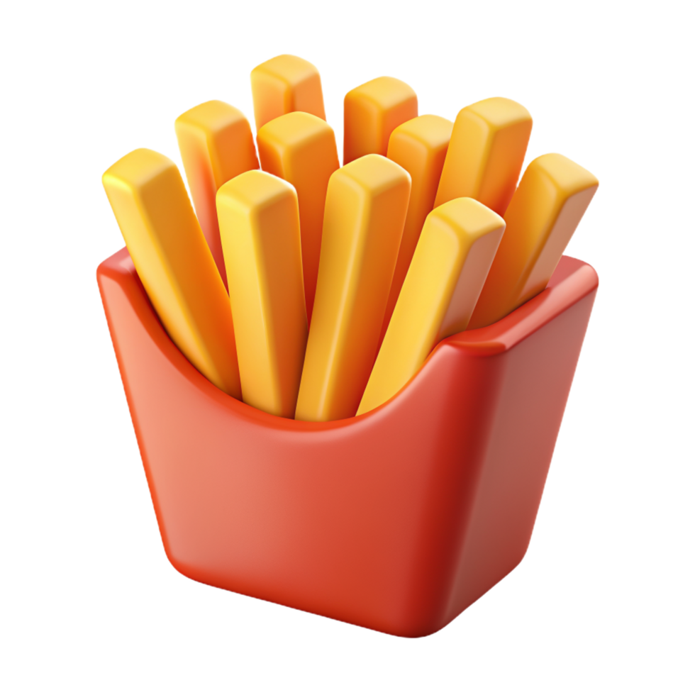 French Fries Snack 3d Image png