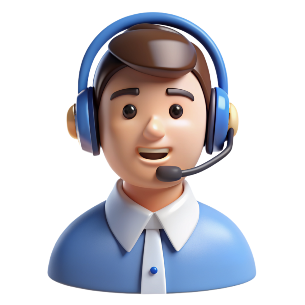 Customer Service People 3d Character png