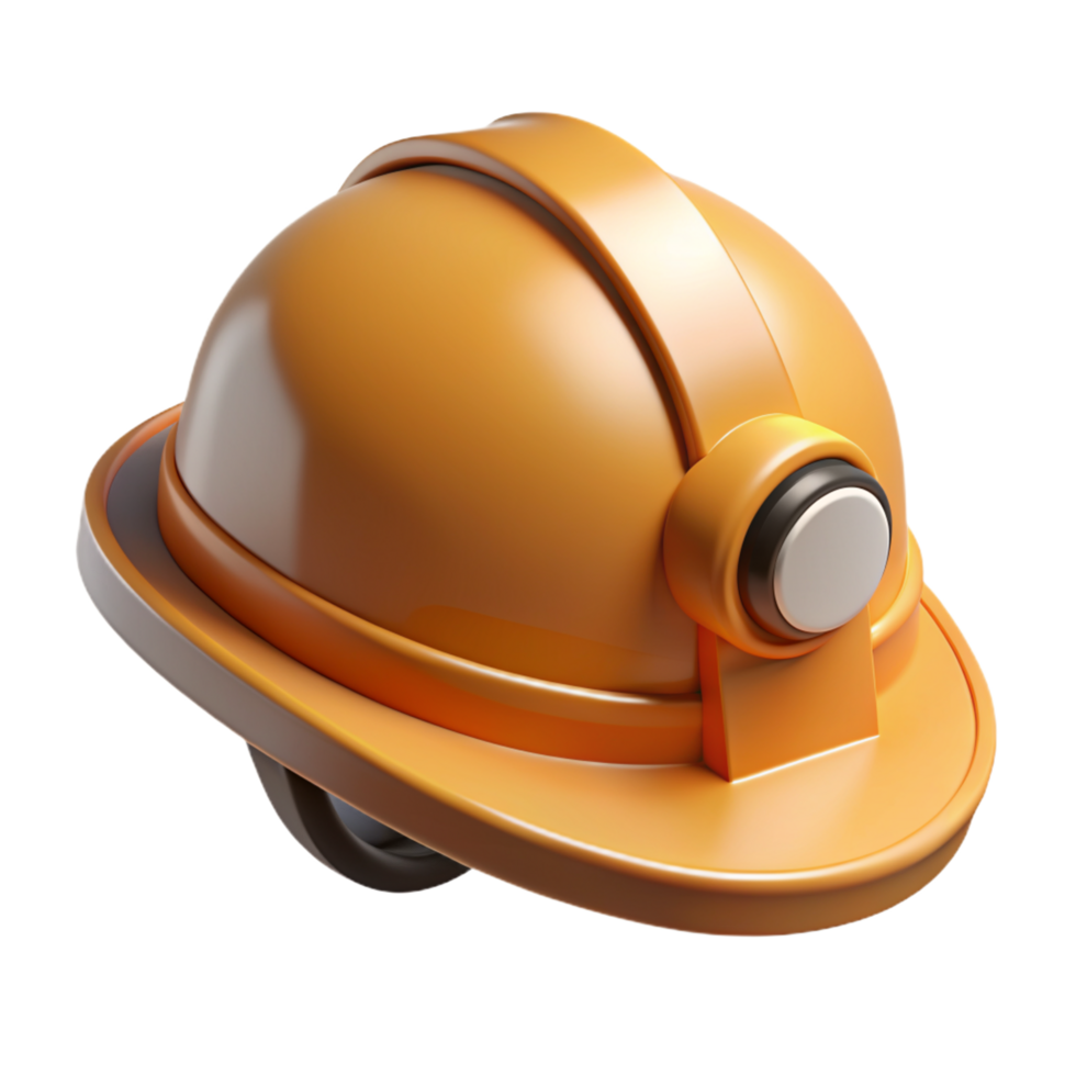 Hard Hat with Lamp 3d Equipment png