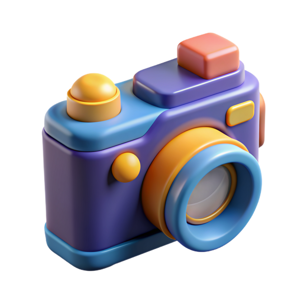 Flash Camera 3d Object png