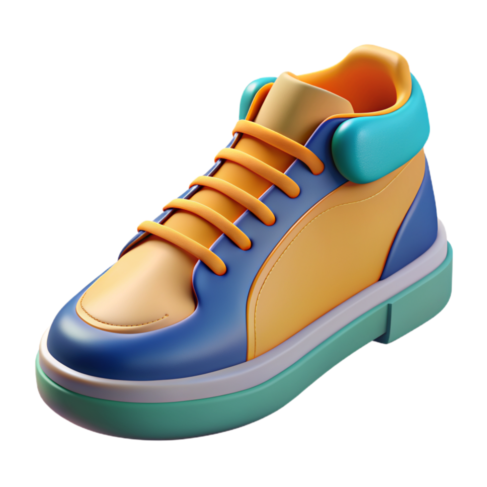 Colorful Sneaker 3d Figure png