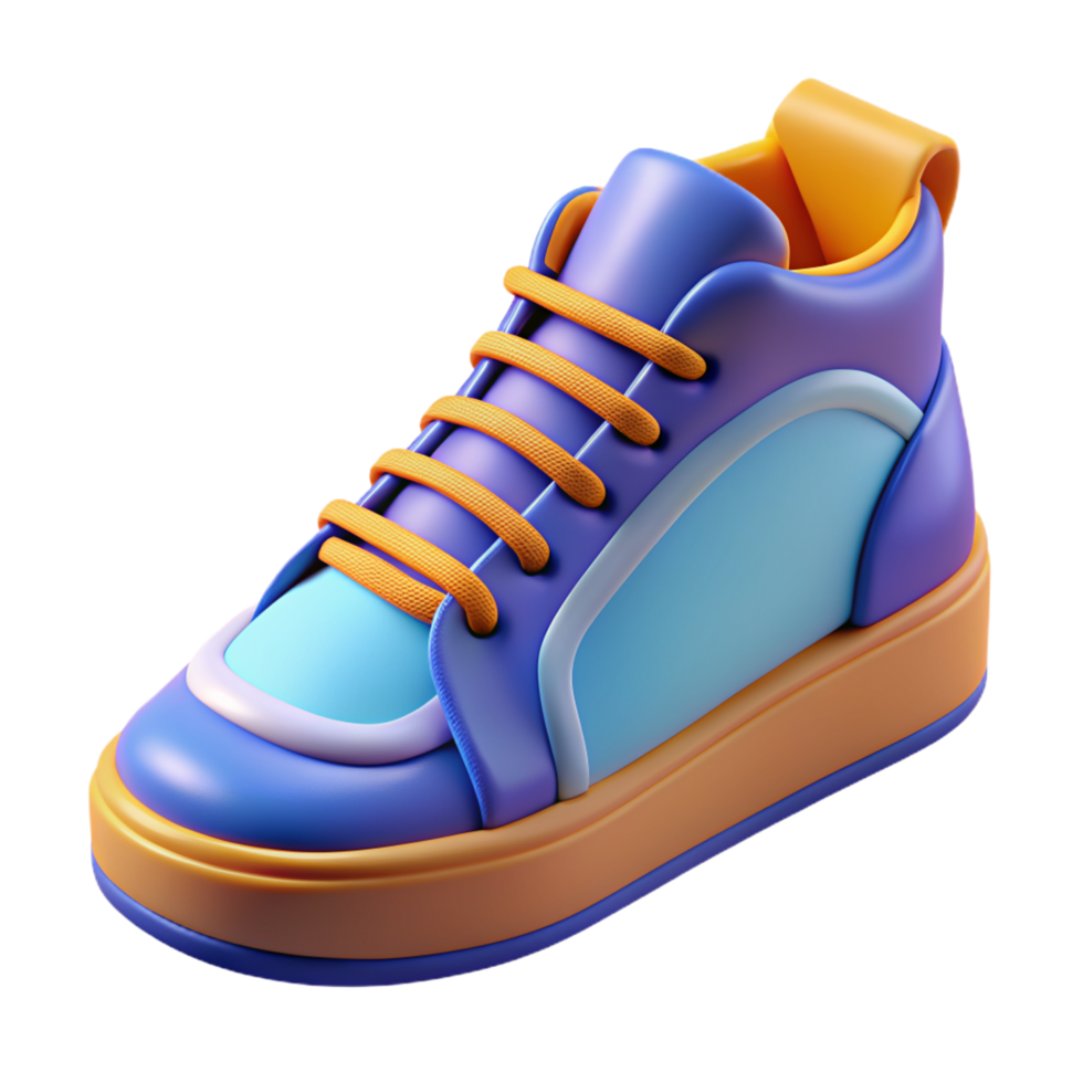 Colorful Sneaker 3d Asset png