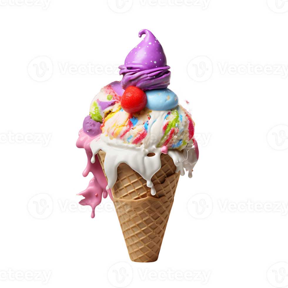 Decadent Ice Cream Explosion Sweet Temptation Unveiled png