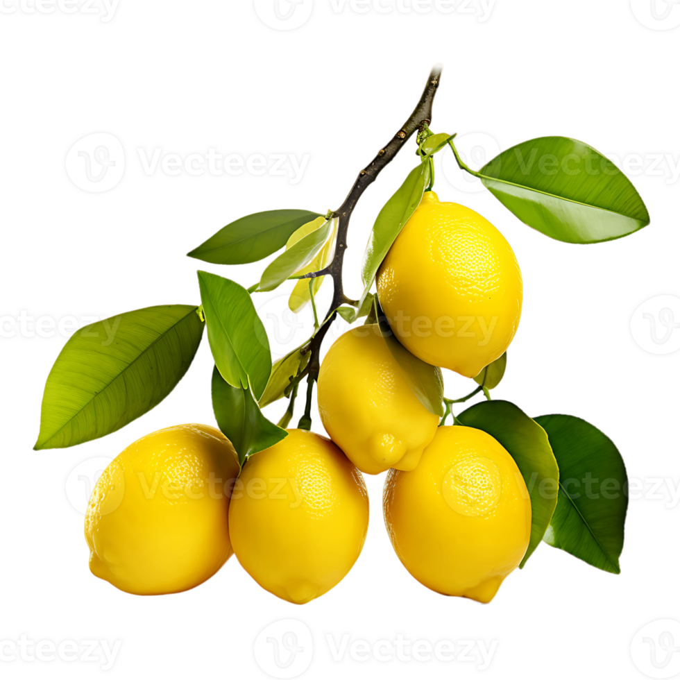 Vibrant Lemon Bough Perfectly Ripe and Delicious png