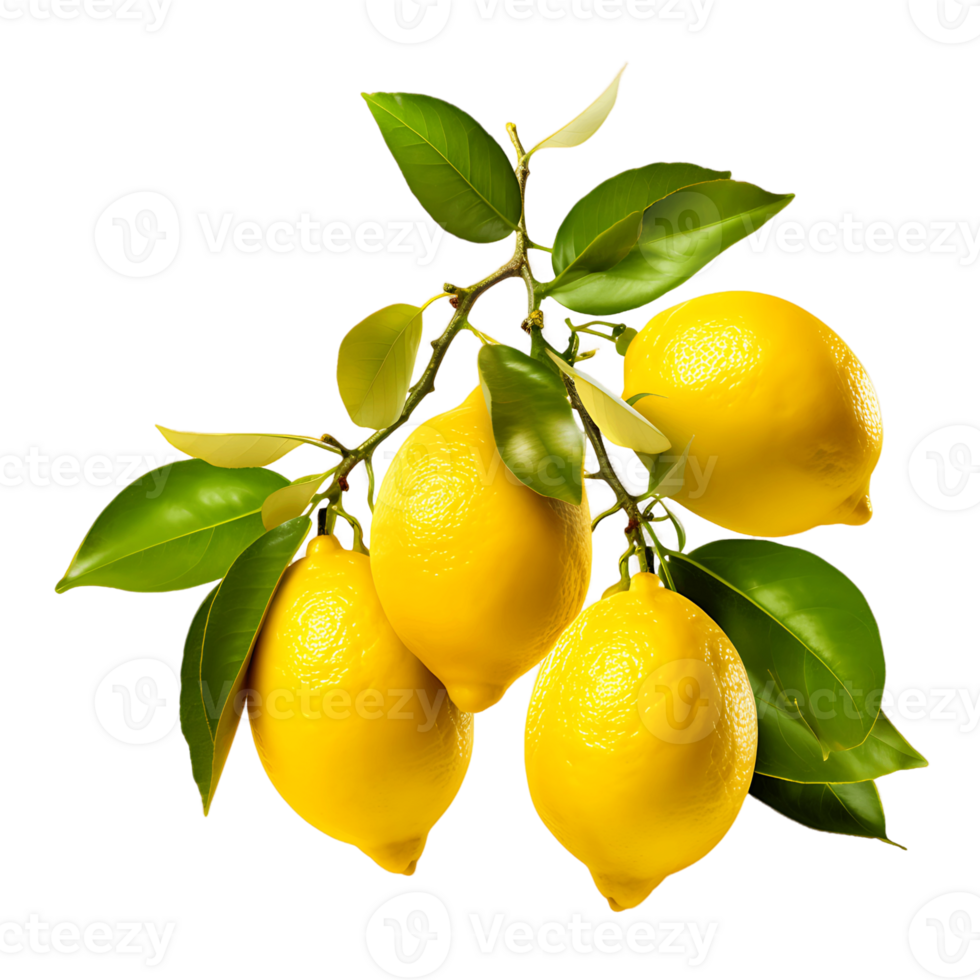 Fresh Lemon Branch Citrusy Delight Revealed png