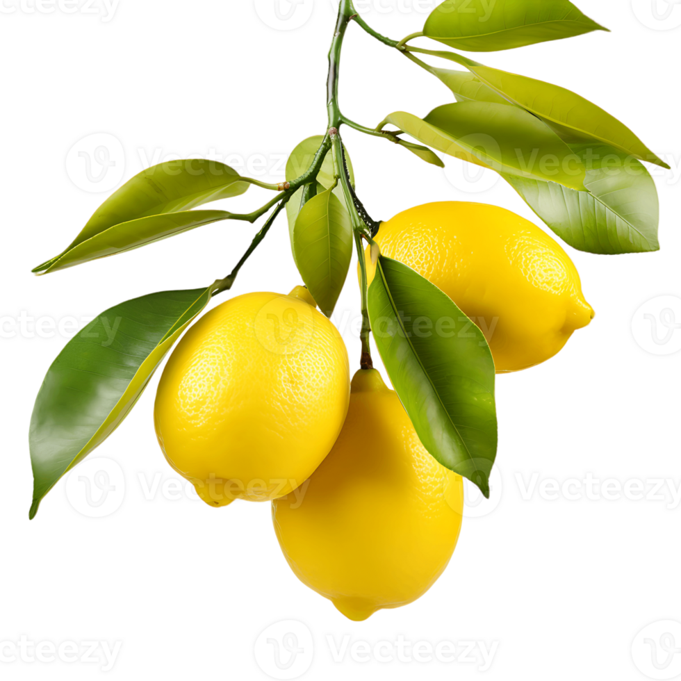 Citrusy Lemon Harvest Bursting with Flavor Cut Out png