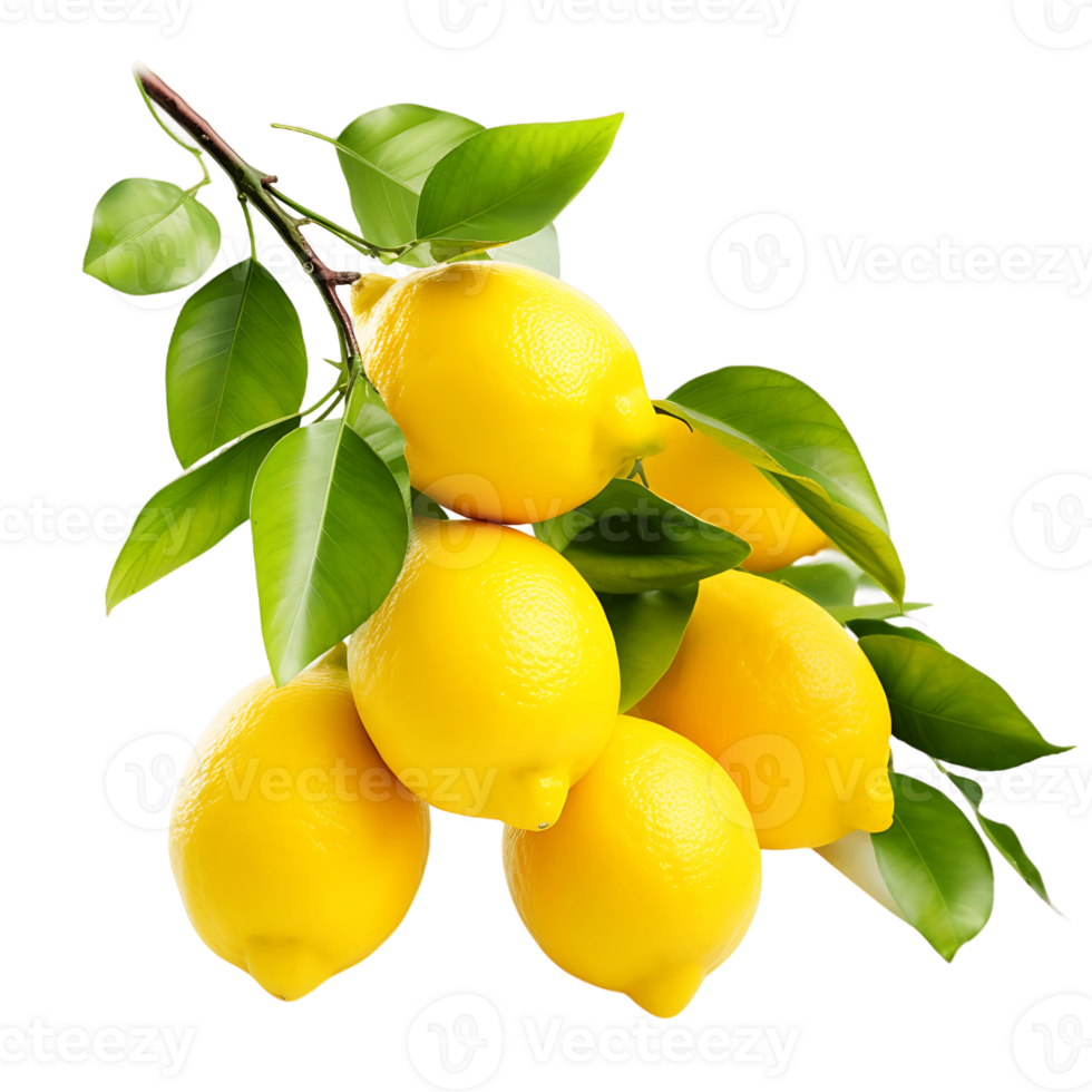 Zesty Lemon Cluster Tangy Citrus Perfection Cut Out 45686871 PNG