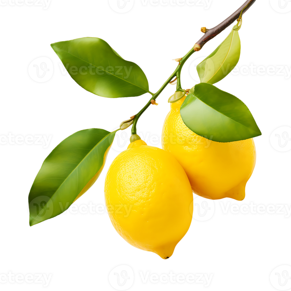 Tempting Lemon Bough Ripe and Ready for Enjoyment png