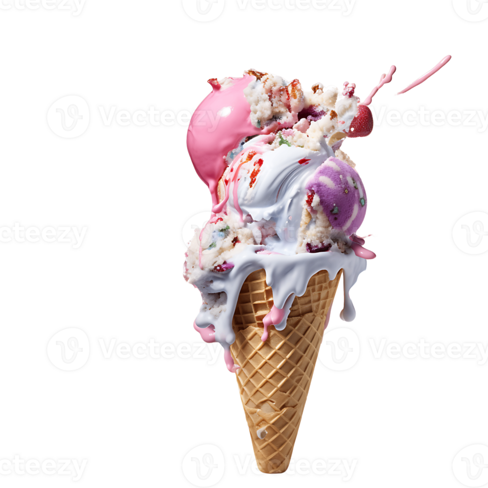 Flavorful Ice Cream Blast Bursting with Sweetness png