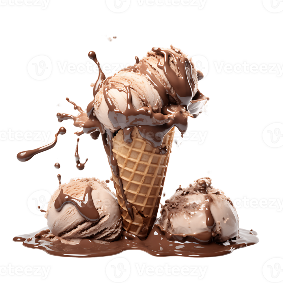 Colorful Ice Cream Eruption Bursting with Flavor png