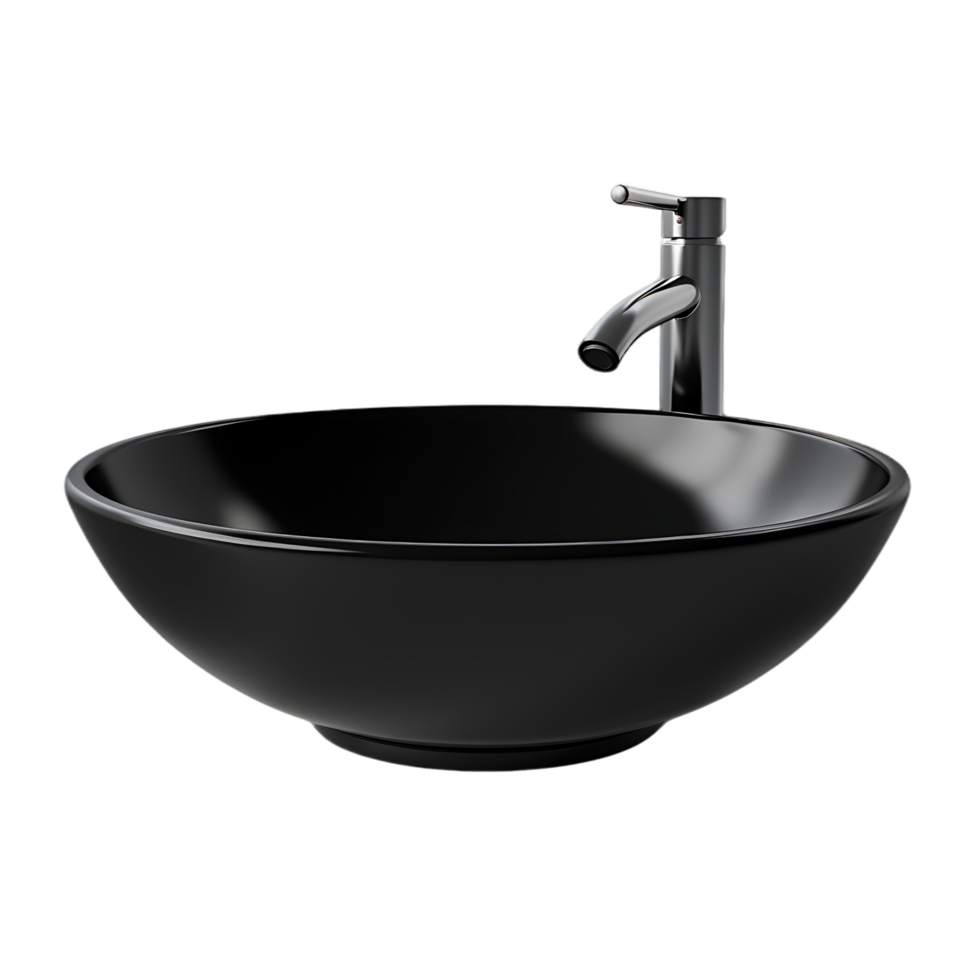 Sleek Vessel Sink Set Faucet Included Cut Out png