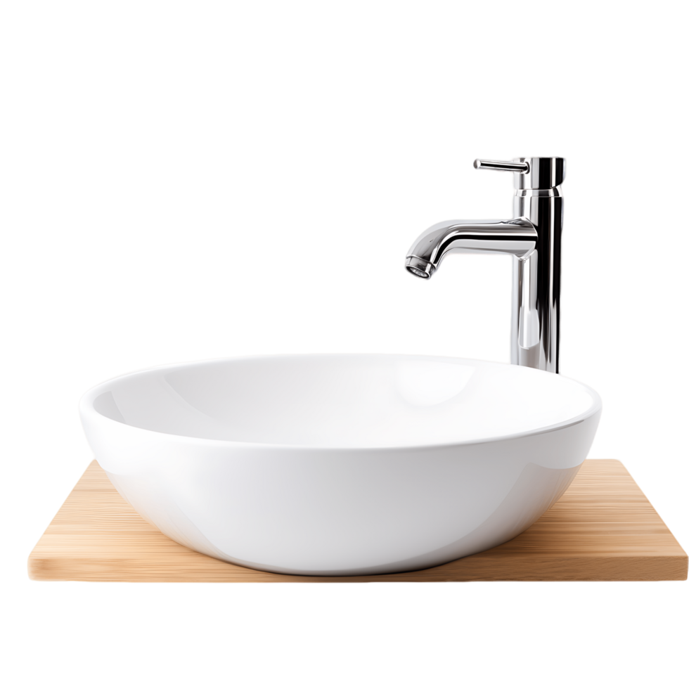 Minimalist Sink and Faucet Combo Modern Cut Out Image png