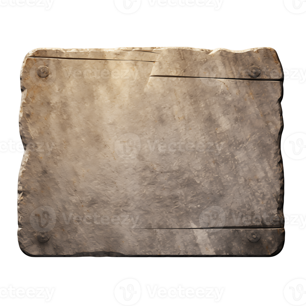 Vintage Stone Tablet Weathered Relic Unveiled png