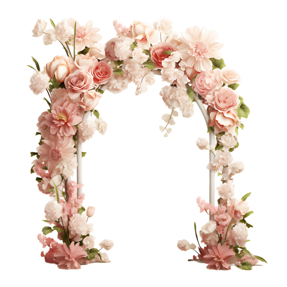 Mesmerizing Wedding Arch Cutouts with Florals png