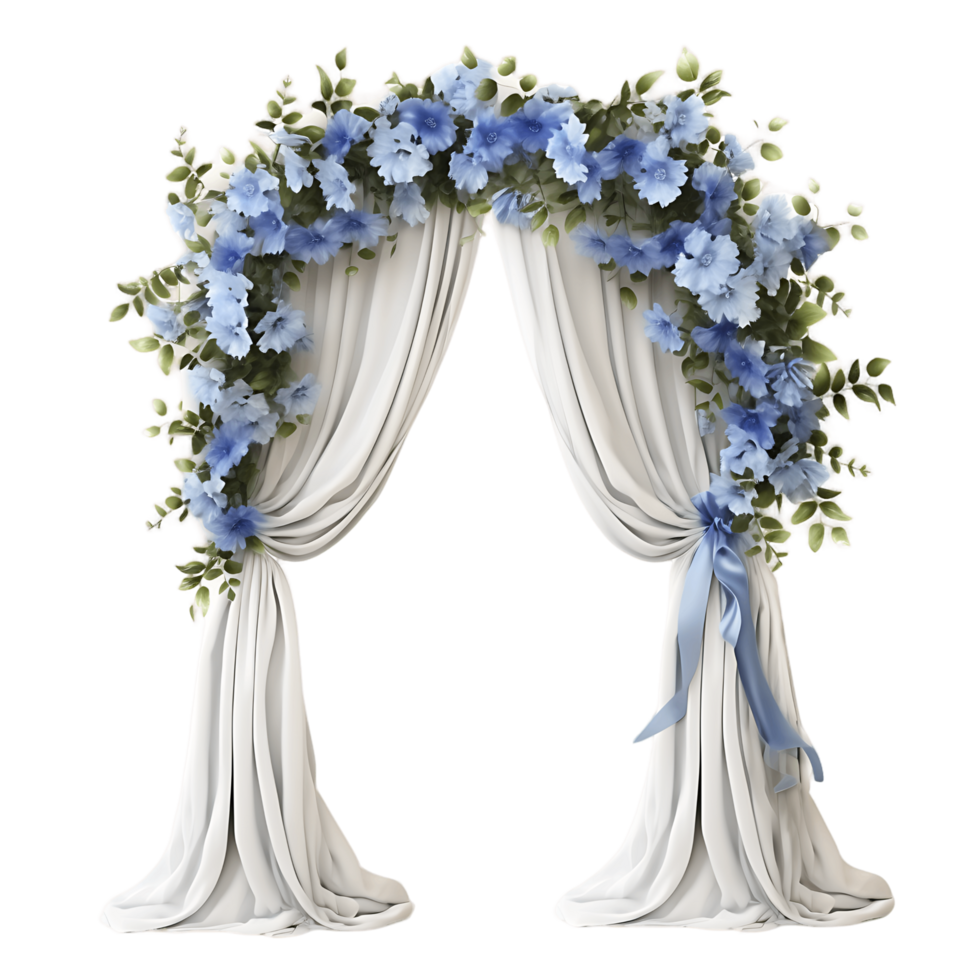 Captivating Cutouts of Wedding Flower Arches png