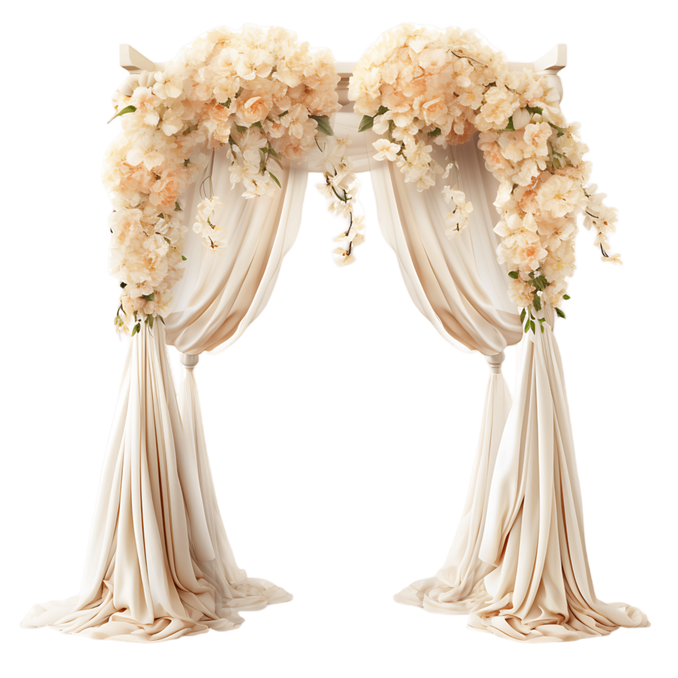 Dreamy Wedding Arch Cutouts in Bloom png