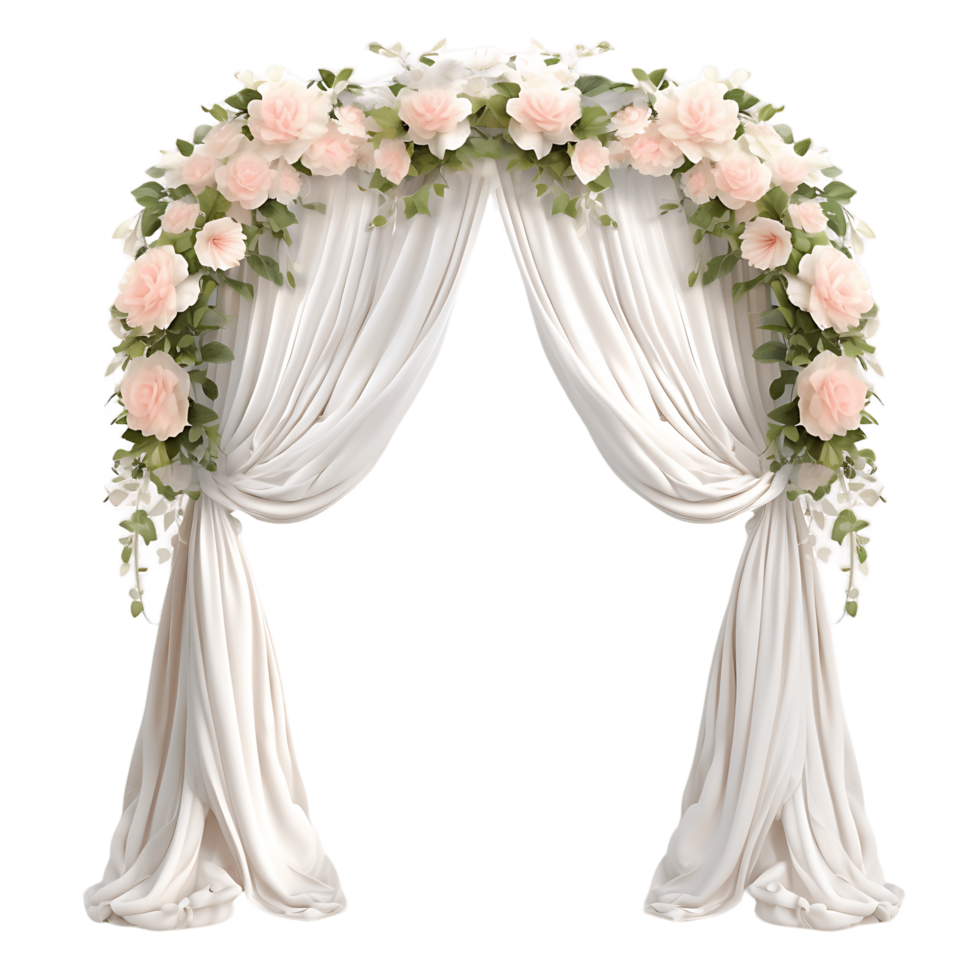 Whimsical Wedding Flower Arch Cutouts png