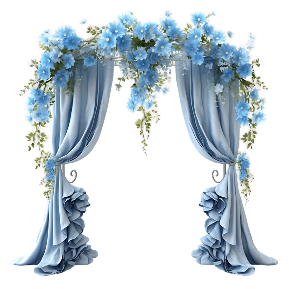 Delicate Wedding Floral Arch Silhouettes png
